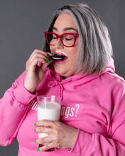 Load image into Gallery viewer, Be Blessed “got blessings?” Strawberry Milk Hoodie

