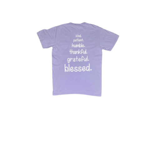 Be Blessed Easter Pocket Tee- Lavender